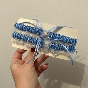 Two Blue Vintage-Inspired Garters Bridal Wedding